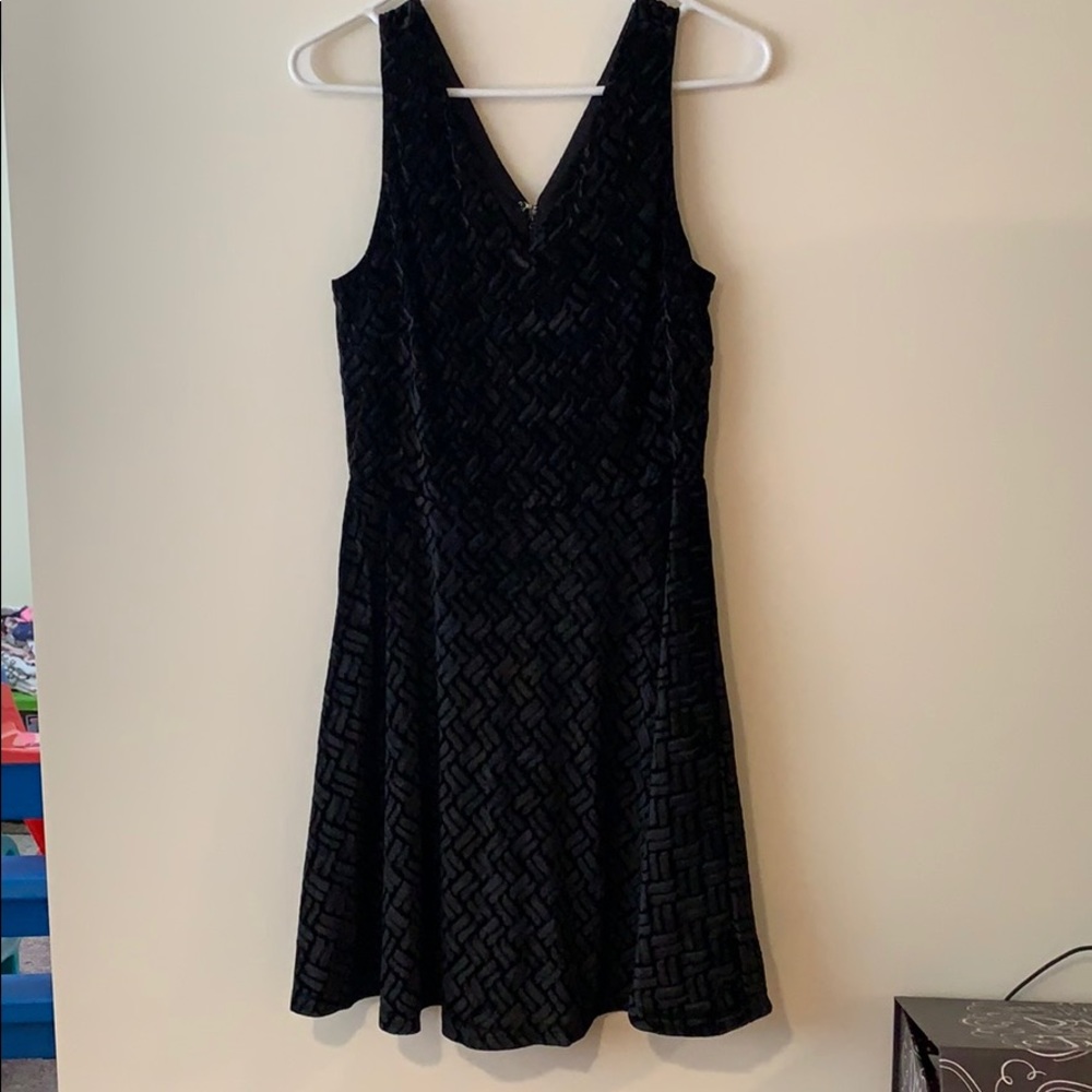 Charming Charlie velour black dress